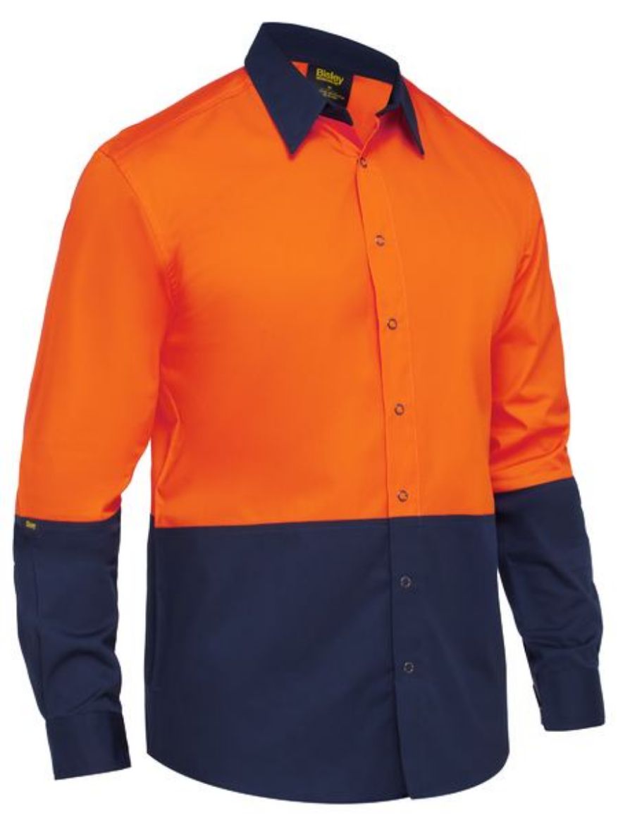 Picture of Bisley TWO TONE HI VIS LONG SLEEVE SHIRT - Food Industry